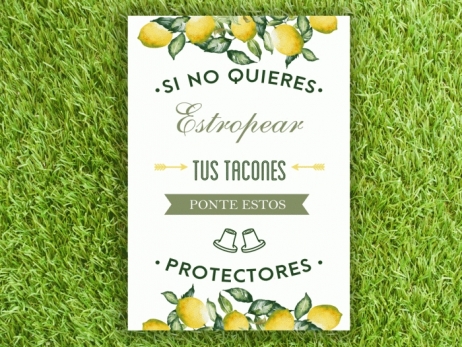 Cartel para boda - CUBRETACONES (colección Limones)