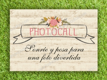 Cartel para boda PARA PHOTOCALL 