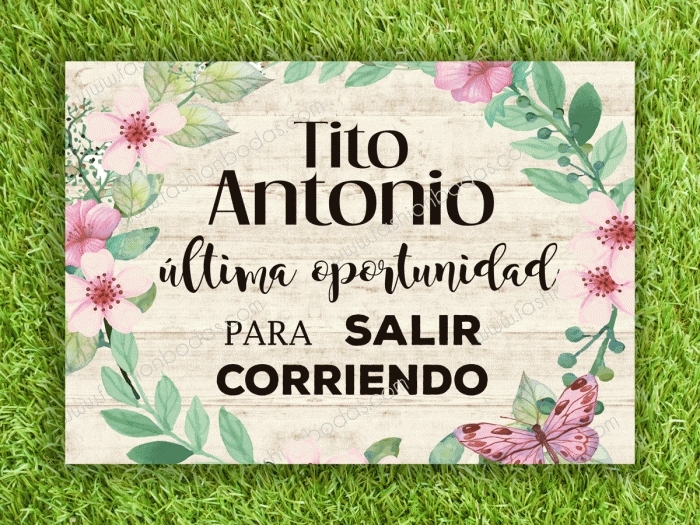 Cartel para boda - TITO ULTIMA OPORTUNIDAD