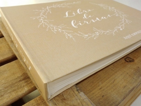 Libro de firmas CRAFT CON CORONA FLORAL