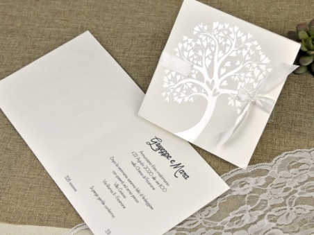 Invitación de boda sencilla ELEGANTE ÁRBOL DE LA VIDA 39642