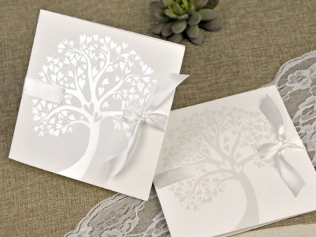 Invitación de boda sencilla ELEGANTE ÁRBOL DE LA VIDA 39642