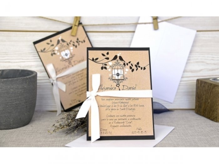 Invitación de boda - KRAFT PAJARITOS (C64832) Invitación de boda - KRAFT PAJARITOS (C64832)