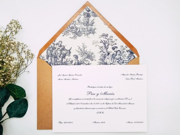 Invitación de boda -  CLÁSICA ESTAMPADO