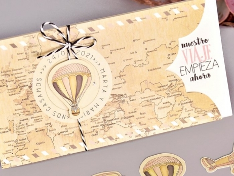 Invitación de boda - NUESTRO VIAJE   (C39703B)