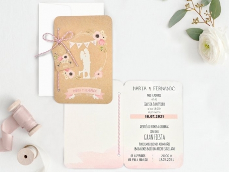 Invitación de boda PASAPORTE AMOR 39706