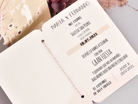 Invitación de boda - PASAPORTE AMOR   (39706 B)