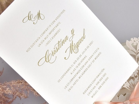 Invitación de boda - ELEGANTE CORTE LASER    (C70739I)