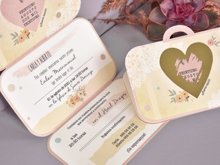 Invitación de boda MALETA DE VIAJE RASCA 39710