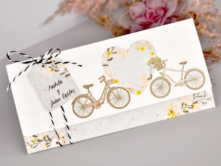 Invitación de boda diferete 2 BICICLETAS CARD 39717