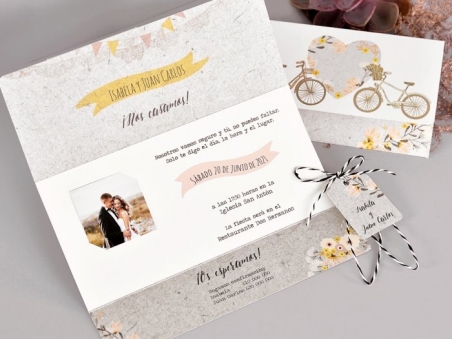 Invitación de boda diferente 2 BICICLETAS CARD 39717