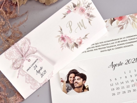 Invitación de boda - ROMANTICA ROSAS   (39718 B)