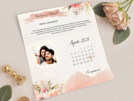 Invitación de boda - ROMANTICA ROSAS   (C39718B)