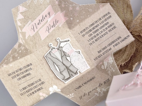 Invitación de boda barata CAJA FIESTA CARD 39720
