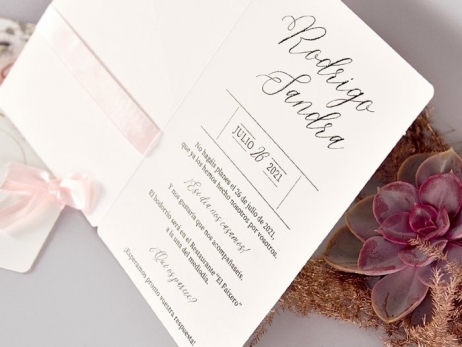 Invitación de boda - ROMANTICA FLORES   (39723 C)