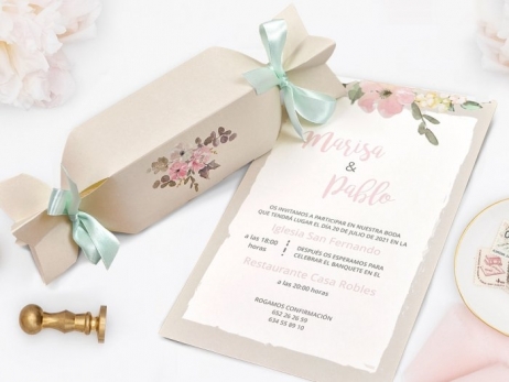 Invitación de boda - CAJA CARAMELO RÚSTICO     ( 39726 F)