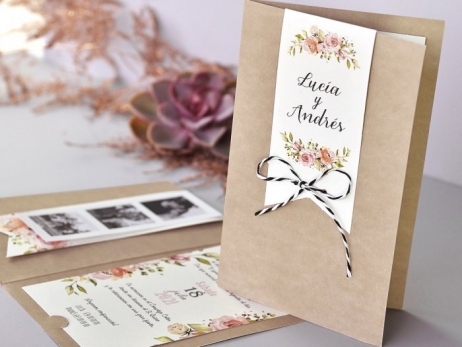 Invitación de boda - ROMANTICA CON TIRA FOTOS    (C39732E)