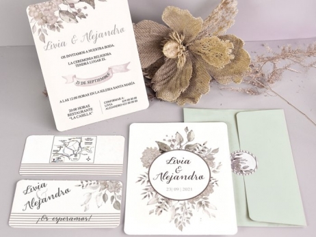 Invitación de boda - FLORES    (39742 A)