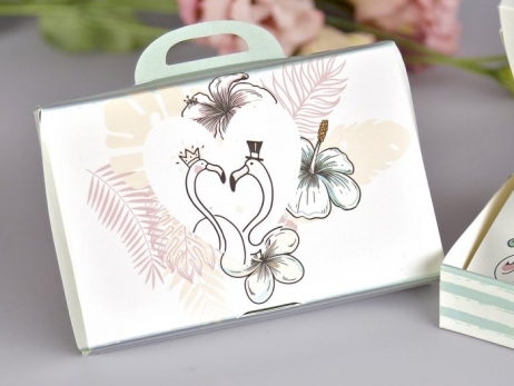 Invitación de boda - MALETA FLAMENCOS   (C39745C)