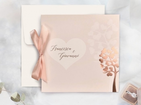 Invitación de boda - ROSA ARBOL FOIL    (39747)