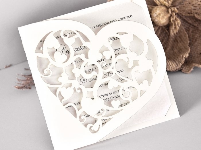 Invitación de boda - CORTE LASER CORAZÓN (C74839) Invitación de boda - CORTE LASER CORAZÓN (C74839)