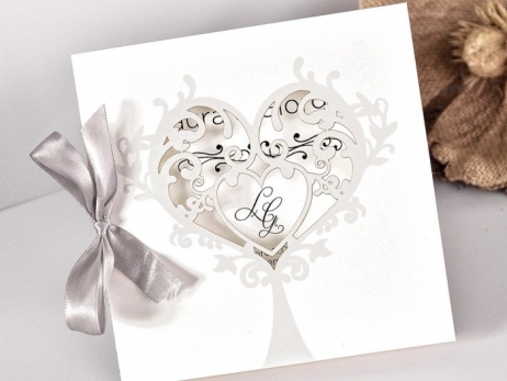 Invitación de boda - CORTE LASER CORAZÓN    (C74939)