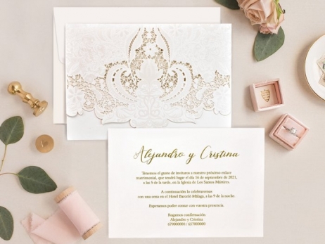 Invitación de boda - CORTE LASER    (39750 I)