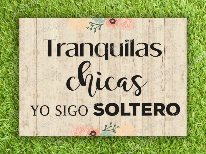 Cartel para boda - TRANQUILAS CHICAS