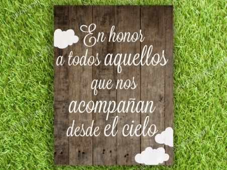 Cartel para boda - EN HONOR 