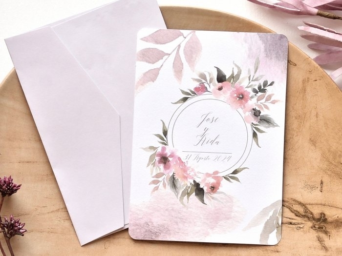 Invitación de boda - FLORES ACUARELA (E39788) Invitación de boda - FLORES ACUARELA (E39788)
