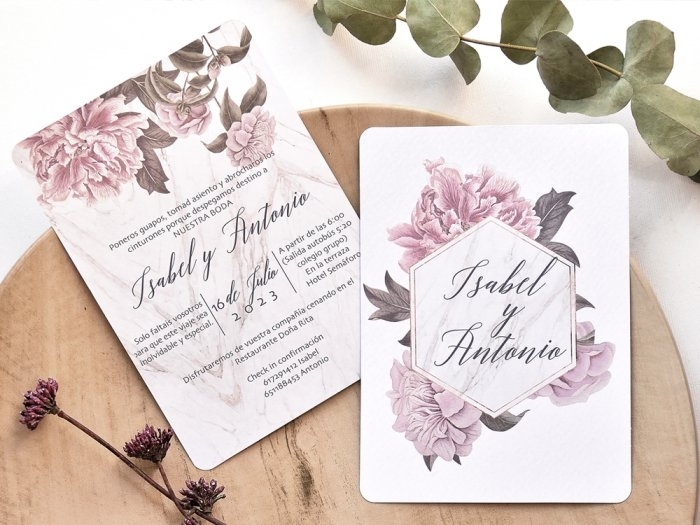 Invitación de boda - FLORES GARDEN (E39783) Invitación de boda - FLORES GARDEN (E39783)