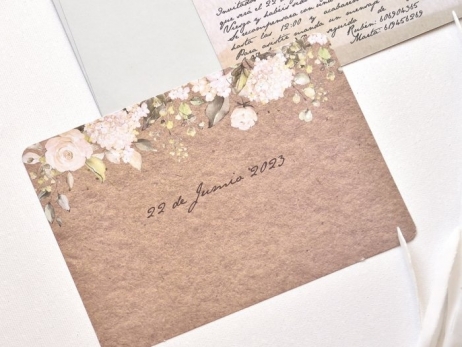 Invitación de boda - FLORES VINTAGE  ( 39782 )