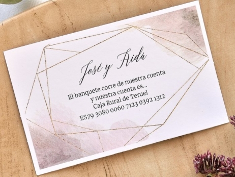 Invitación de boda - FLORES ACUARELA  (E 39776)