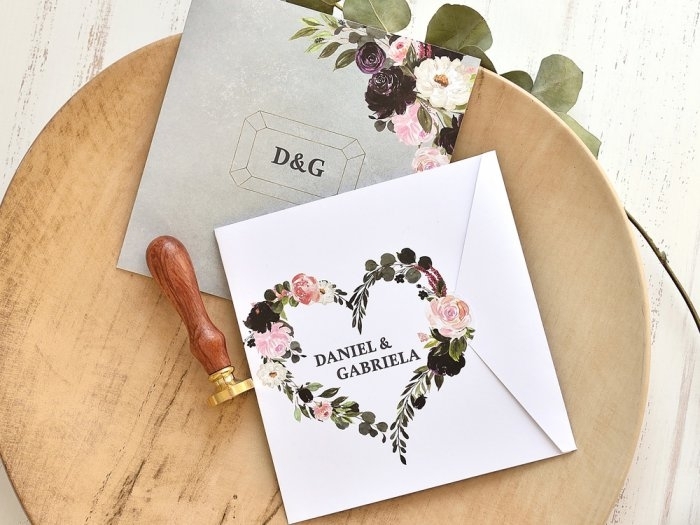 Invitación de boda - FLORES ACUARELA (E39775) Invitación de boda - FLORES ACUARELA (E39775)