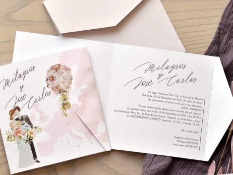 Invitación de boda - VIAJE ROMANTICO   (E 39773)