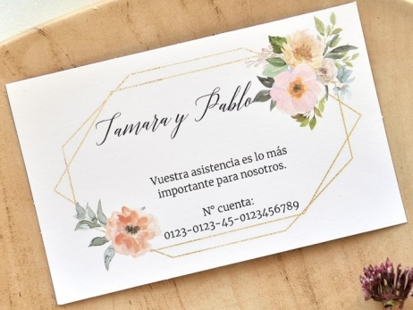 Invitación de boda - ROMANTICA ROSA  (E77039)