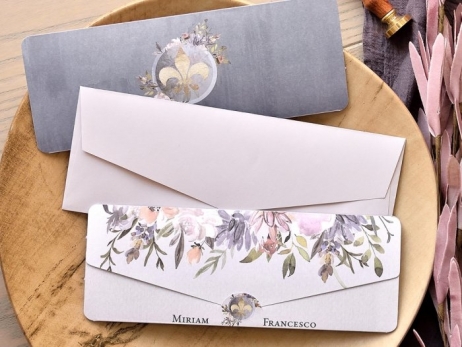 Invitación de boda - ROMANTICA FLORES  (E39765)
