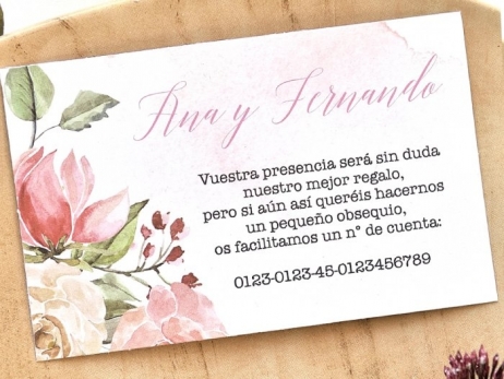 Invitación de boda - ROMANTICA FLORES  (E76239)