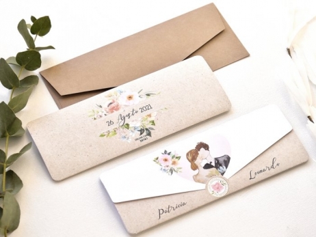 Invitación de boda - PAREJA ROMANTICA   (E39761)