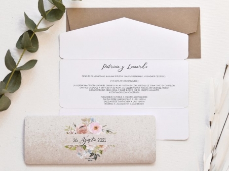 Invitación de boda PAREJA ROMANTICA   E 39761