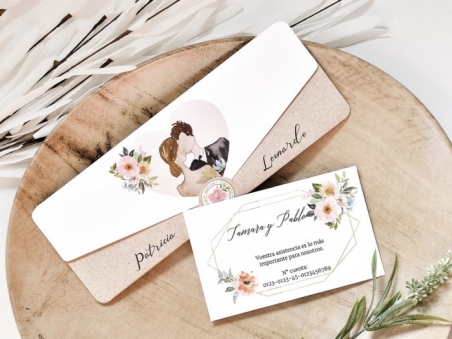 Invitación de boda PAREJA ROMANTICA   E 39761