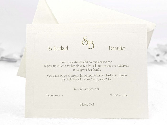 Invitación de boda - CLASICA DORADA (C83732) Invitación de boda - CLASICA DORADA (C83732)