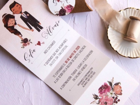 Invitación de boda - CAJA ROMANTICA  (39801 C)