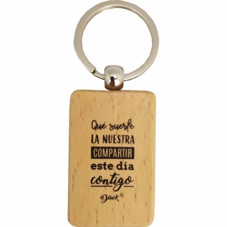 Detalle de boda - LLAVERO MADERA FRASES (ref. 6544)