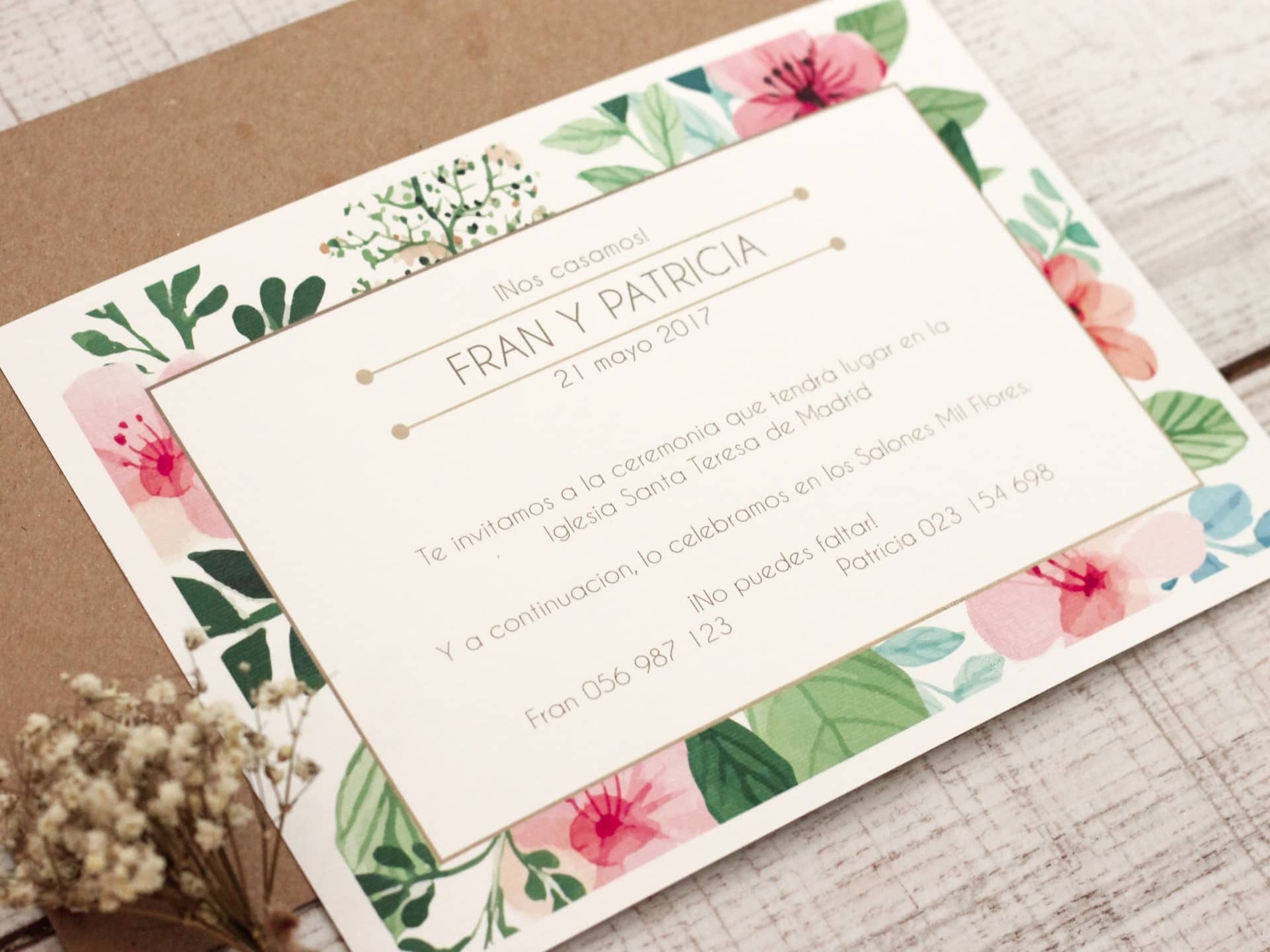 Invitación de boda - FLORAL SPRING 2