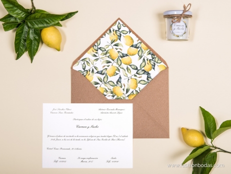 Invitación de boda - LIMONES