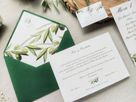 Invitación de boda - OLIVO