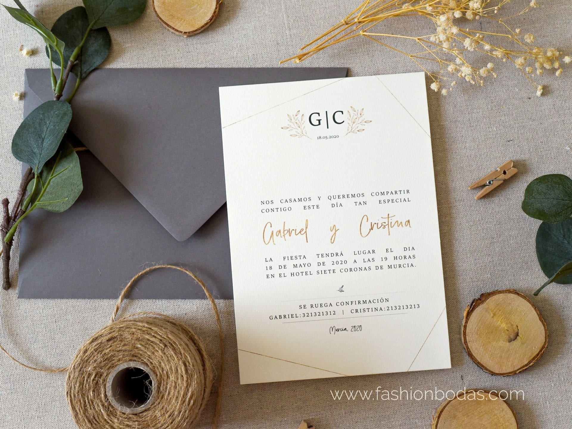 Invitación de boda - GEOMÉTRICA SENCILLA