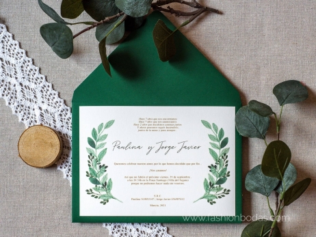 Invitación de boda - BOTÁNICA VERDE