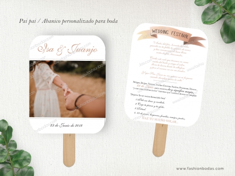 Abanico personalizado - Una boda con estilo - Disfruta DE